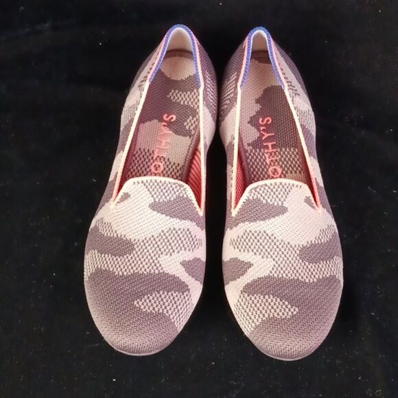 Rothys Gray Camo Flats - Picture 1 of 7